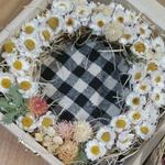 花かんざしのリース♪木箱と花かご付きです(^^)