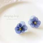 blue viola  earring