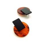 Tortoiseshell Round ピアス