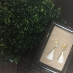 ドライフラワー フリンジピアス
