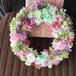 Hydrangea x  carnation * wreath 春リース 母の日