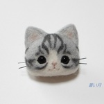 サバトラちゃん（ブローチ）