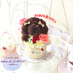 母の日 トイプードル プリザーブドフラワー