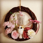 茶白猫ちゃんの母の日リース M