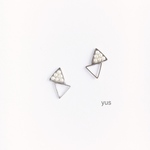 Wトライアングル☆パールピアス/イヤリング