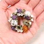 布花　小さな小さな草花リースブローチ