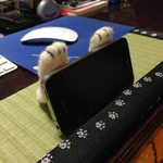 畳腕枕（パソコン用アームレスト）猫の手スマホスタンドセット