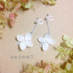 ゆらゆら♡紫陽花のイヤリング／ピアス 春