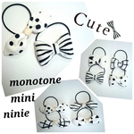 (送料無料)２個セット モノトーンな mini ヘアゴム