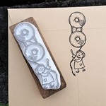 消しゴムはんこ★封緘印（マルタックガール）