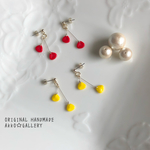 ☆レッド＊イエロー☆チェコピアス☆