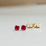 ✳︎14kgf ✳︎ルビーの一粒ピアス