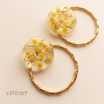 ミモザ×デザインリングピアス/イヤリング