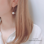 再販♡ぷち三角ピアス*コットンパール