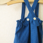 【c様オーダー品】コバルトブルーのサロペット 