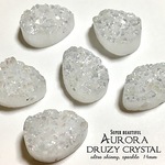 ■オーロラ極光!!■【ホールあり✧】オーロラ ドゥルージークリスタル【不純物のない絶世の輝き✧】縦約１４mm【１石】セット【インド産】