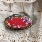 薔薇 刺繍小物入れ（ピルケース）