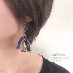 fabric tassel  ♢earring or pierce