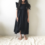  肩フリルのblackワンピース(110cm)
