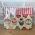 ぺたんこビニールポーチ＊スイーツ（ピンク）