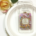 再販×６♡選べるラベル◯ゴールド×ピンク キラキラ綺麗な香水ボトル スマホケースiphone 全機種対応/Xperia/AQUOS/Galaxy