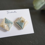 marble( 刺繍 イヤリング・ピアス / カラーオーダー可)