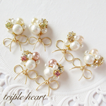♡プリンセスビジューリボンピアス♡