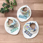 ☆送料無料☆お名前刺繍 男の子向けスタイ【ブルックナー】