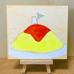 色紙イラスト＊くまさんのオムライス
