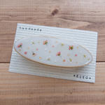 小花 オーバル  バレッタ ★ ドライフラワー レジン  押し花