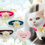 猫 首輪 マーガレット首輪 🌼 猫 犬 ペット用