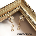 ＝＝Swarovski＊flower&petal＊イヤリング＝＝【743】