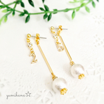 クリスタルナンバー♡パールピアス