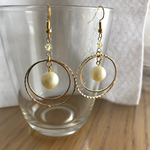ダブルフープとパールのピアス♪