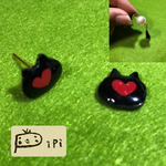 ［お試し価格］猫ちゃんのシッポが揺れる バックパールキャッチピアス