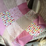 Pink＊パッチワークブランケット＊お値下げ送料無料
