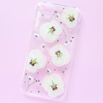 押し花のiPhoneケース  - 涼しげビオラ - ドットmix