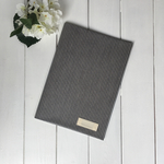 ラミネート貼り！音読カード　ネイビーデニムヒッコリーラミネート