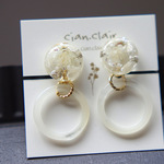 【オーダー品】アイボリー&シルバー　イヤリング/ピアス