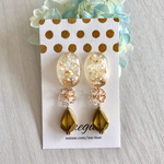 イエローしずくパーツ✱レジンピアス
