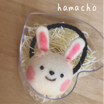 羊毛フェルトうさぎさんのヘアゴム