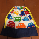 オーダー品    クルマ柄の巾着