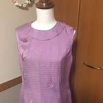 薄紫 着物リメイクワンピース