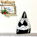 体操服袋・お着替え袋 りぼん柄りぼん付き