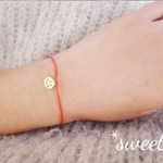 【再々販開始】スマイルお守りミサンガ♡/アンクレットオーダー可です★18ｋｺｰﾃｨﾝｸﾞ