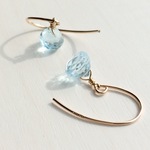 14kgf　‘　ころりん　×　スカイブルートパーズ　‘　オニオンカット　　イヤリング可