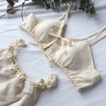 リボンドットボイル　リラックスブラ「姫ブラB」とふんどしパンツ「姫パン」のセット