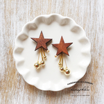 shooting star pierce/earring〈wood〉
