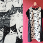 ◆夏物セール￥1,700引き!!◆◆猫いっぱいのワンピース　黒 