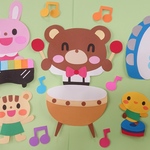壁面飾り♪『みんなで合奏♪』お遊戯会＆発表会＆音楽会♪ オールシーズン♪